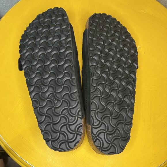NEW Men’s Birkenstock Arizona Soft Slide Sandal Black Oiled Leather Sz 42 9 Flaw main image 10